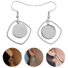 20 Pcs Earrings Hook Bezel