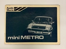 Austin Mini Metro Owners Handbook 1980