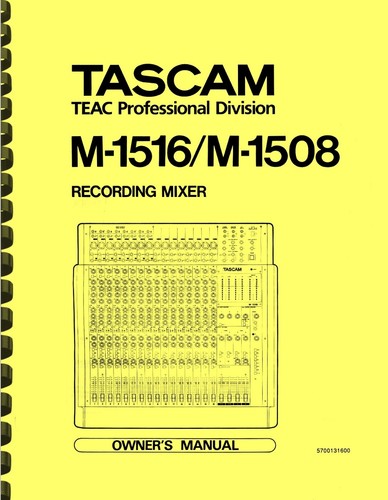 Tascam 1516 1508 - tascam, m-1516