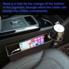 Car Back seat Organizer with Big Cup Holder, Gap Filler Pocket Storage Box