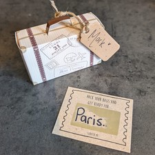DIY Surprise Mini Reversible Suitcase Scratch & Reveal Travel Ticket Gift bundle