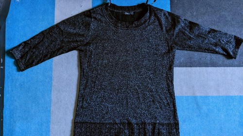 Ladies black sparkly jumper - sparkly,