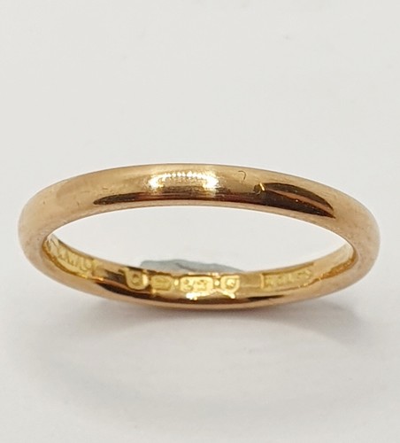 Vintage 22ct thin band - vintage, yellow