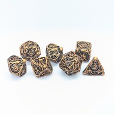Metal Skull and bones dice set D4 D6 D8 D10 D12 D20 D10*10 RPG Necromancer dnd