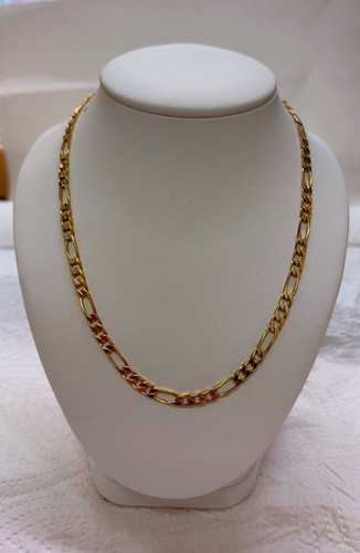 9ct yellow gold figaro chain - gold,