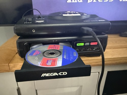 Sega mega console with - cd,