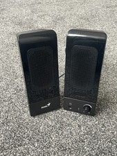 Genius SP-U120 Multimedia PC Stereo Speakers Black 6" Tall Laptop Or Desktop