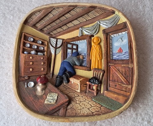 Vintage chalkware nautical - 3d,