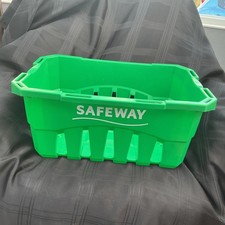 VINTAGE SAFEWAY PLASTIC SHOPPING CRATE CAR BOOT STORAGE BASKET BOX