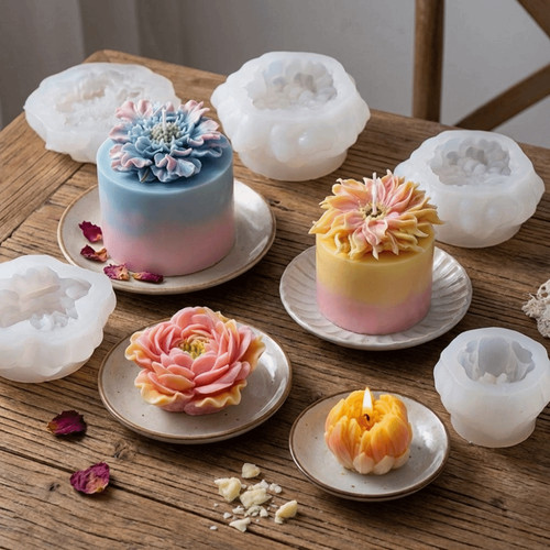 Flower silicone mold mousse - 3d,