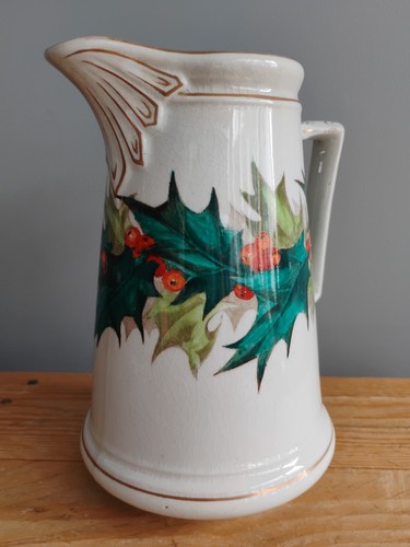 Antique white pottery jug - pottery,