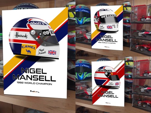 Nigel mansell 1992 helmet - nigel,