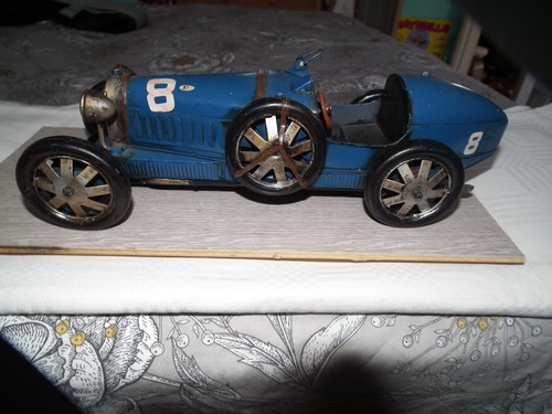Handcrafted blue tin plate - a,