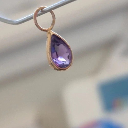 Vintage amethyst charm - amethyst,