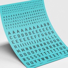 Stencil Alphabet Waterslide Transfers Decals