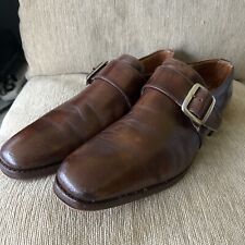 Church’s Brown Leather Monk Strap Formal Shoes Size 10B Very Narrow Feet. 