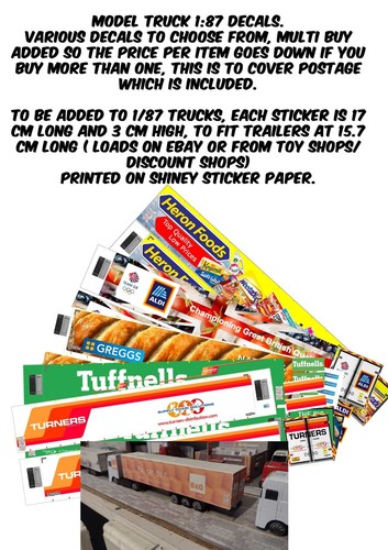 Model railway truck - , decals