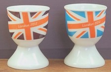 2 London 2012 Eggcups Olympics souvenir porcelain pair VGC 