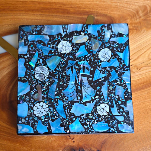 Resin 6pc square coaster - 6pc,