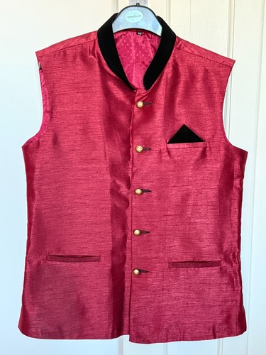 Men maroon nehru - men's,