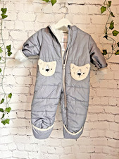 Carter's Snow/Pram suit -silver grey with animal pockets/ size 6 months (unworn)