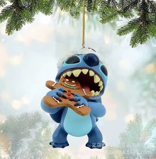 Disney Lilo Stitch Christmas Tree Decoration 2D Gingerbread Cookie Brand New