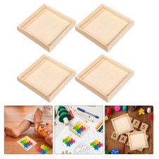 4 Pcs Wooden Tray Sorting