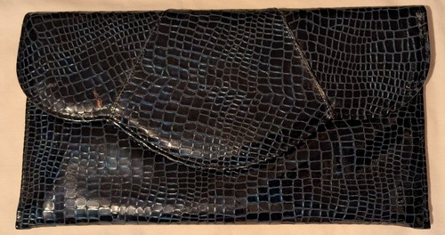 Renata black crocodile style - crocodile,