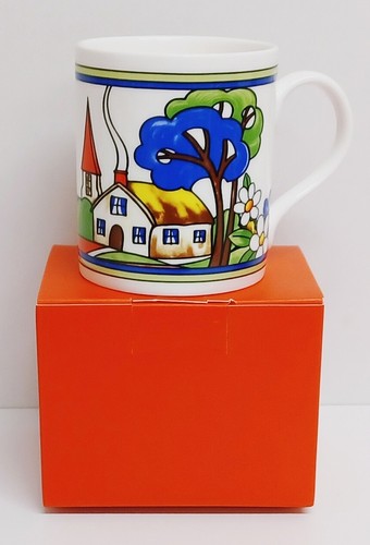 Village art deco mug - village,