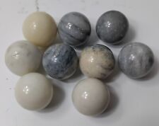 9 Polished Marble Stone Spheres, 25mm Diameter, Home Decor, Collectables VGC