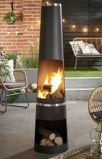 Steel Chiminea Large Fire Pit