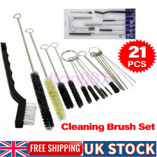 21Pcs Cleaning Brush Set Kit Airbrush Paint Spray Gun Nozzle Tip Cleaner Tool