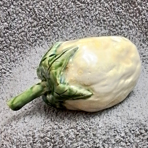 Vintage ceramic white eggplant - vintage,
