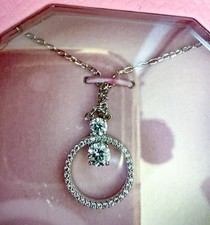 SWAROVSKI SILVER TONE CRYSTAL