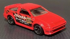 2015 Hot Wheels 1/64 Toyota AE-86 Corolla, Red. Unboxed, Playworn.