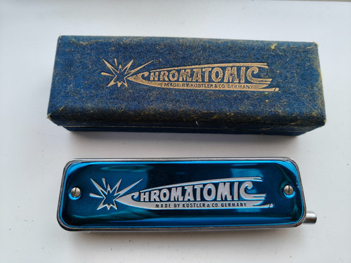 Vintage chromatic harmonica