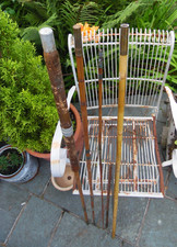 Traditional Wooden Vintage Original Fishing Rod 6 Piece Bamboo Brass