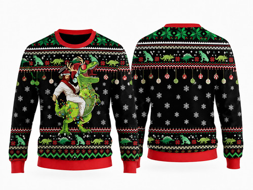 Funny dinosaur christmas - dinosaur,