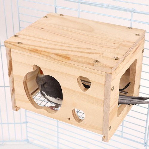 Wooden bird house for - wooden, inside