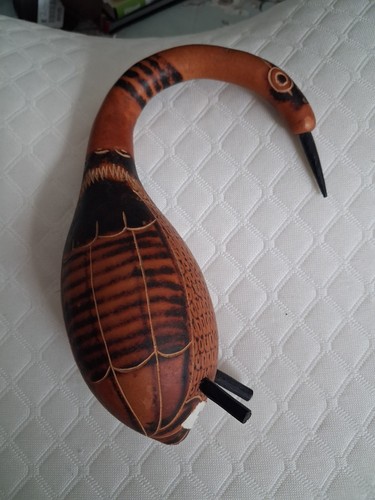 Peruvian gourd hand - , carved