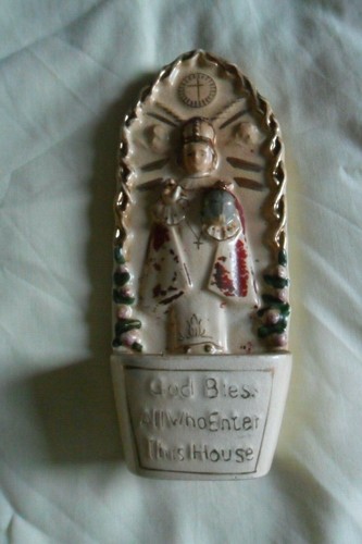 Religious wall pocket plaque - wall,