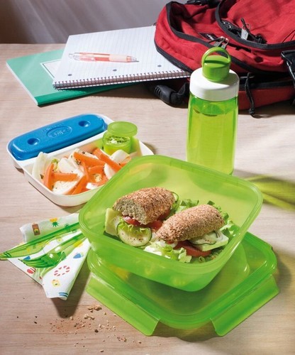 Lunch box with - box, water