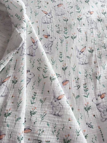 Bunny rabbit double gauze - bunny,