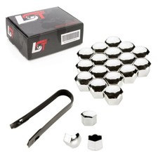 20X Wheel Bolt Caps Chrome 17