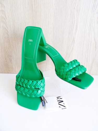 Zara green braided high - zara,