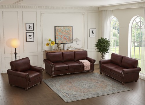 Faux leather pieces sofa - sofa, set