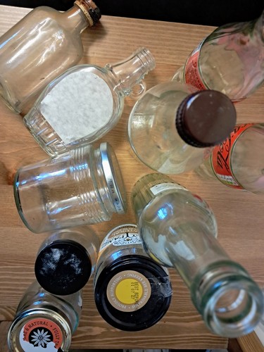 Bundle glass jars bottles incl - glass,