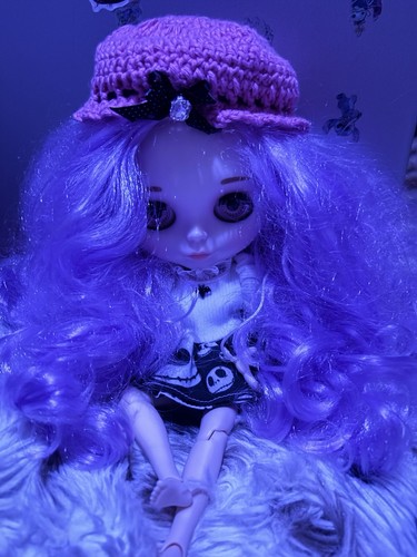 Purple curly hair factory - purple,
