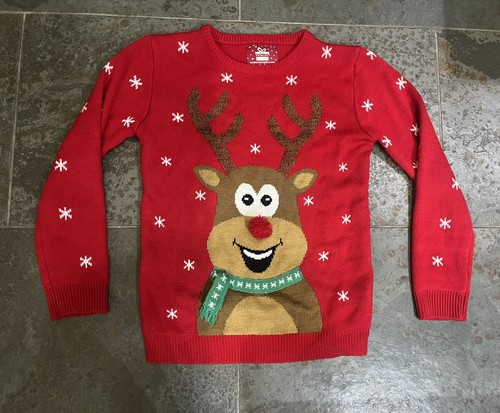 Boys red reindeer - red,