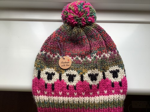 Adult hand knitted sheep - adult,